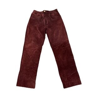 Vintage Wilson's Leather Maxima Suede Leather Brown Red Size 8 Festival Western